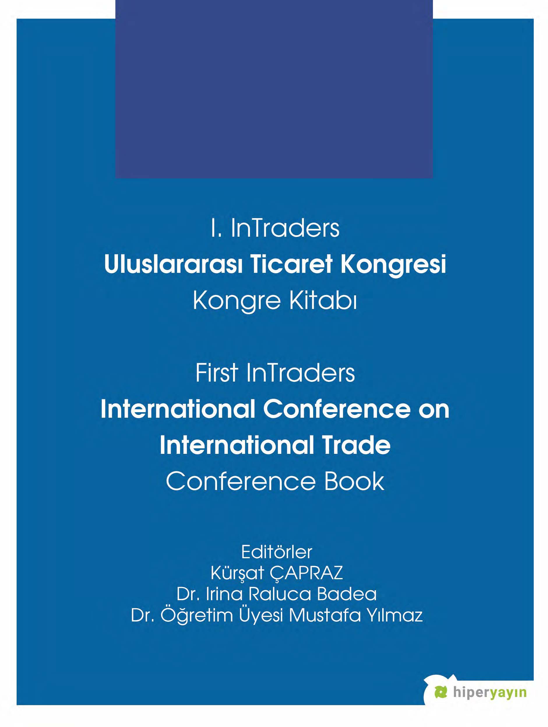 I. InTraders Uluslararası Ticaret Kongresi Kongre Kitabı